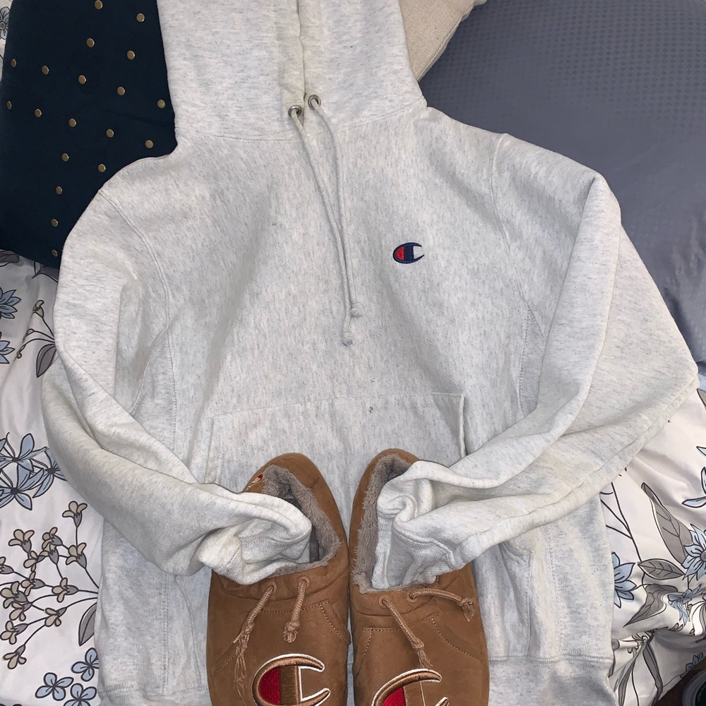 Champion Gray Hoodie for Kids
